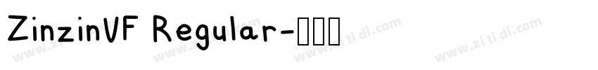 ZinzinVF Regular字体转换